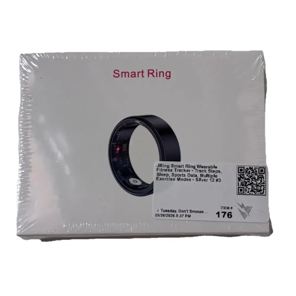 Smart Ring Brand New Black Size 12 Android 5.0 & IOS 10.0 Compatible. NIB